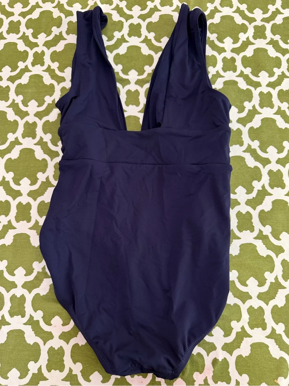 Andie Deep V One-Piece Swimsuit in Navy